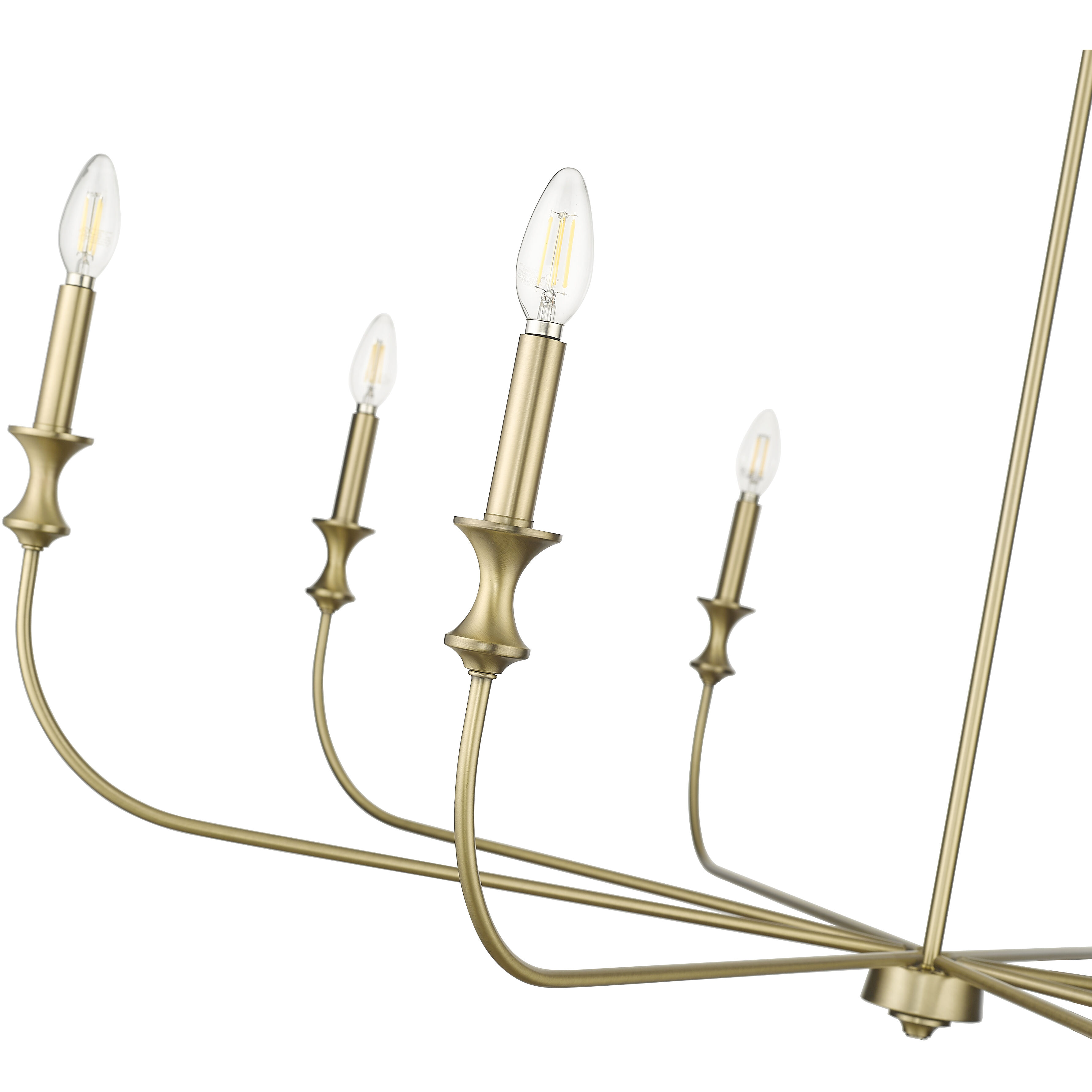 Savanne 8 Light 47.5 inch Vintage Brass Chandelier Ceiling Light